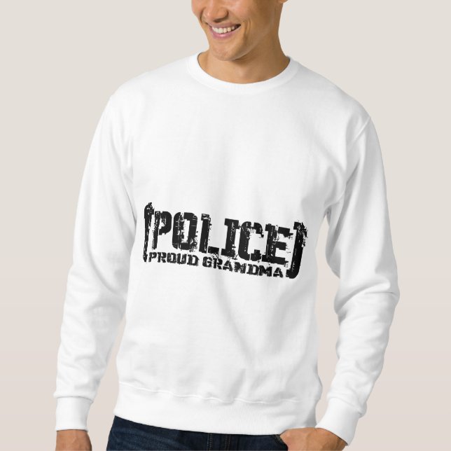 Moletom Avó orgulhosa - POLÍCIA esfarrapada (Frente)