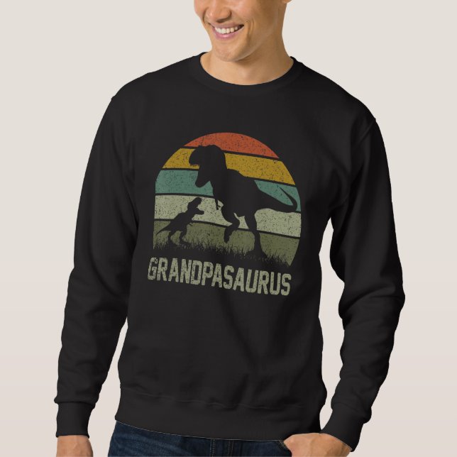 Moletom Avô Saurus T Rex Dinossaur Família GrandpaSaurus (Frente)