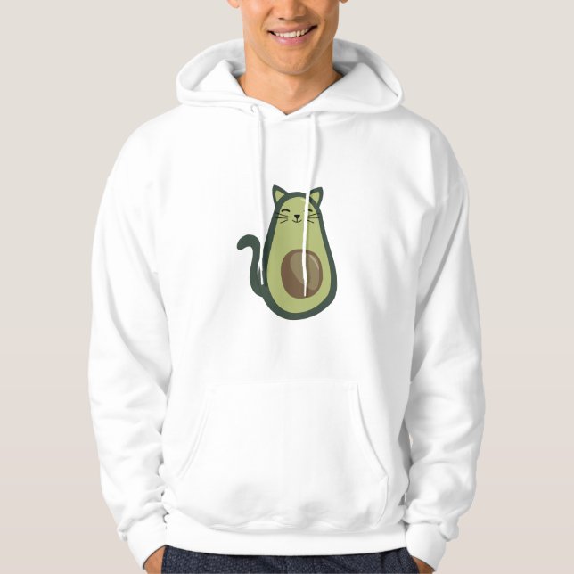 Moletom Avocado Cat Engraçado Comendo Gatinho Verde (Frente)
