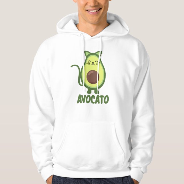 Moletom Avocado Cat Engraçado Comida Engraçado Kitten Avoc (Frente)