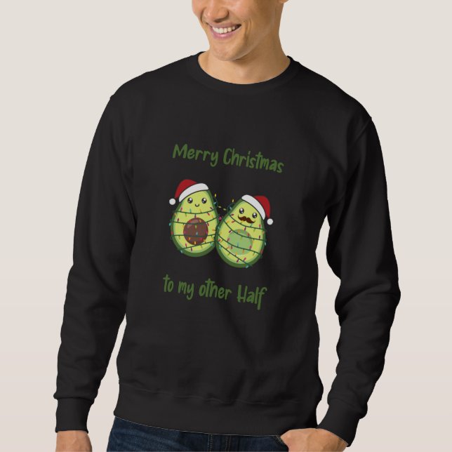Moletom Avocado para o Natal Luzes Engraçadas (Frente)