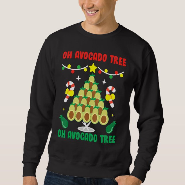 Moletom Avocado Tree Engraçado Comida Vegan Natal (Frente)