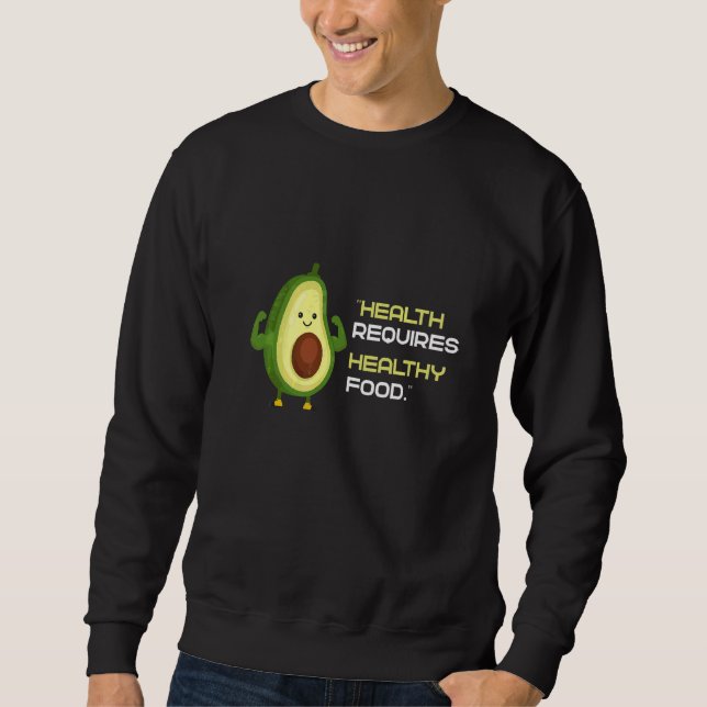 Moletom Avocardio  Academia de Abacate Fitness Comida Vege (Frente)