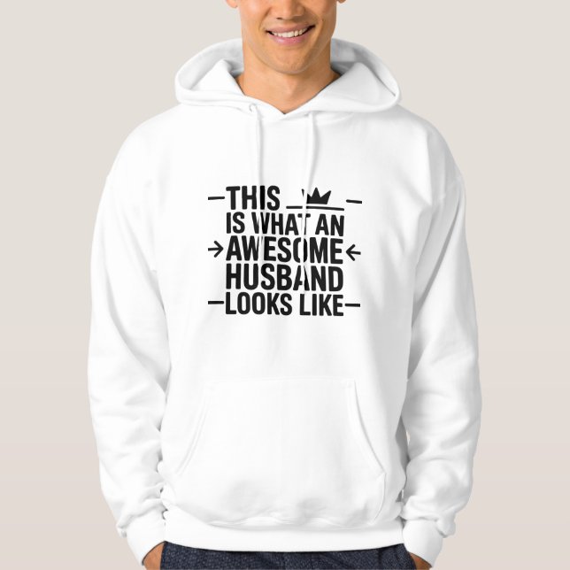 Moletom Awesome Husband Graphic Typography (Frente)