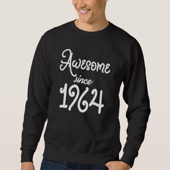 Moletom Awesome Since 1964 Classic Nostalgia Old School Le (Frente)