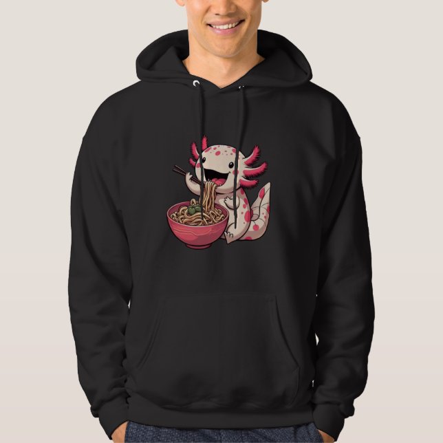 Moletom Axolotl Belos Ramen Comendo Artes Axolotl (Frente)
