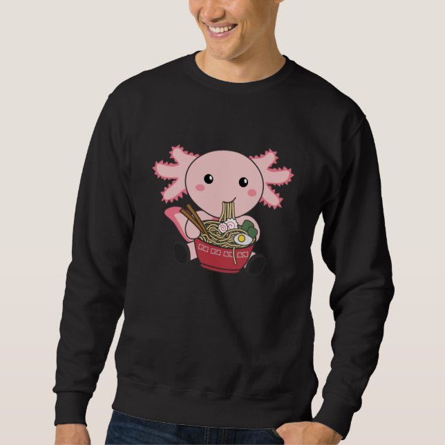 Moletom Axolotl Comida Ramen Japonês Comida Kawaii Animais (Frente)