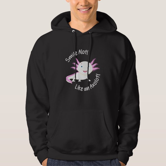 Moletom Axolotl Sorri Como Um Xolotl Cute (Frente)