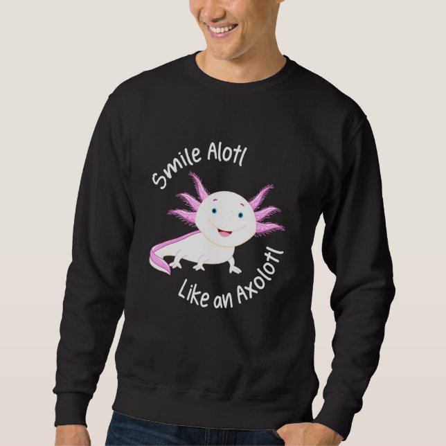 Moletom Axolotl Sorri Como Um Xolotl Cute (Frente)