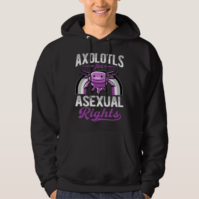 Moletom Axolotls For Asexual Rights Asexual Pride Rainbow  (Frente)