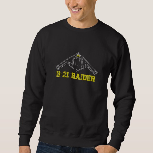 Moletom B 21 Raider Stealth Bomber Aircraft Airplane Aviat (Frente)