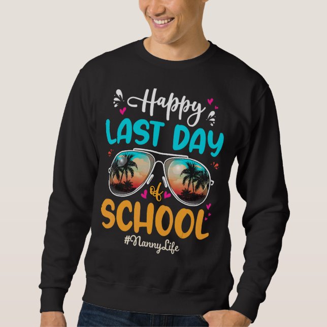 Moletom Babá Feliz Último Dia da Escola Óculos de Sol (Frente)