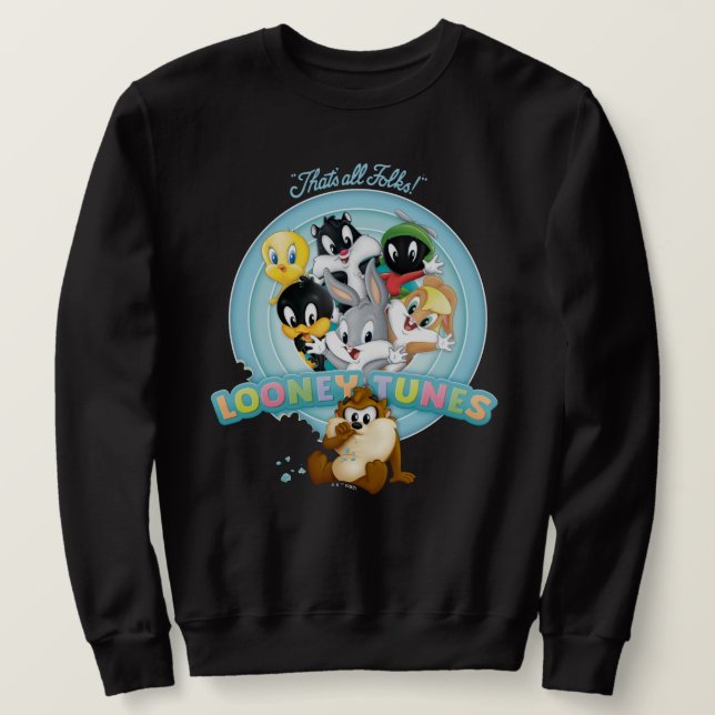 Moletom Baby LOONEY TUNES™ Logo | That's All Folks (Frente do Design)