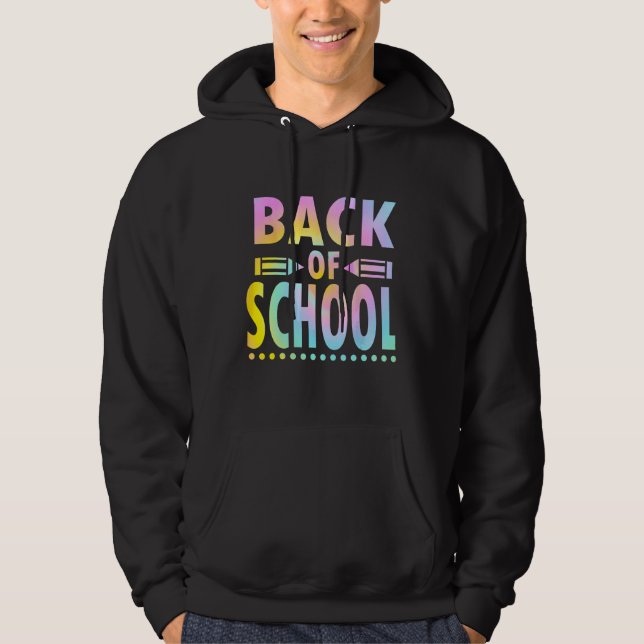 Moletom Back To School Happy First Day Of School Tie dye T (Frente)
