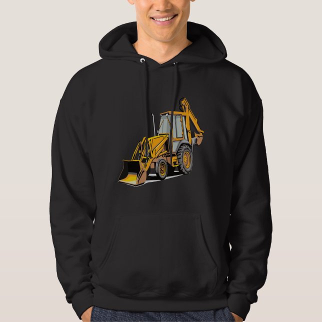 Moletom Backhoe Excavator Construction Operator Heavy Equi (Frente)