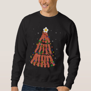Moletom Bacon Árvore de Natal Luzes de Natal Frescas Bacon