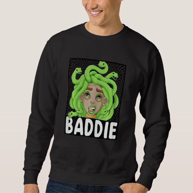 Moletom Baddie Trendy Cute Medusa Cabeça Para Meninas E (Frente)