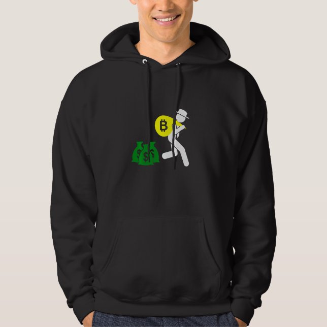 Moletom Bag Bag Dólar Dólar Blocos Moeda Criptografia (Frente)