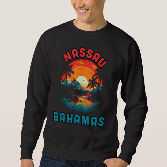 Moletom Bahamas Tropical Sunset beach Souvenir Vacation (Frente)