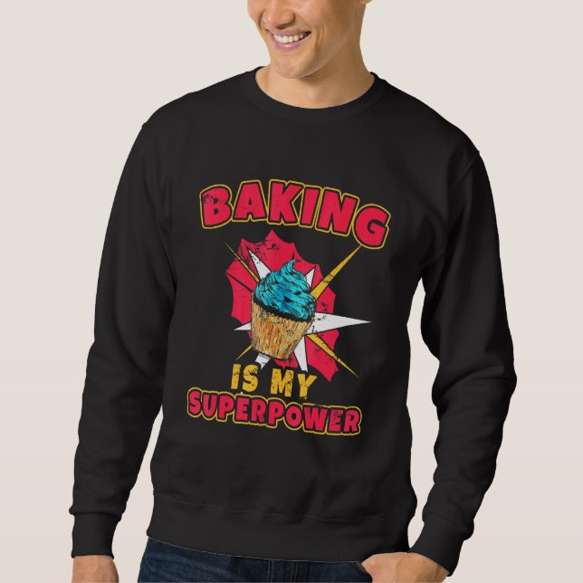Moletom Baking é minha super potência Chef Glacé panificaç (Frente)