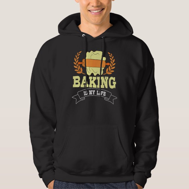 Moletom Baking É Minha Vida Assar Hobby Baker Baking (Frente)