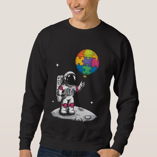 Moletom Balão de Astronauta Autista Espaço Conscientização (Frente)