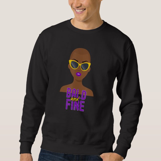 Moletom Bald and Fine African American Woman Bald Head (Frente)