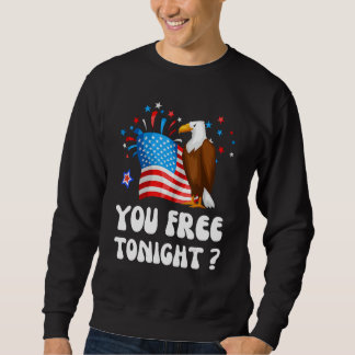 Moletom Bald Eagle American Flag You Free Tonight Happy 4t