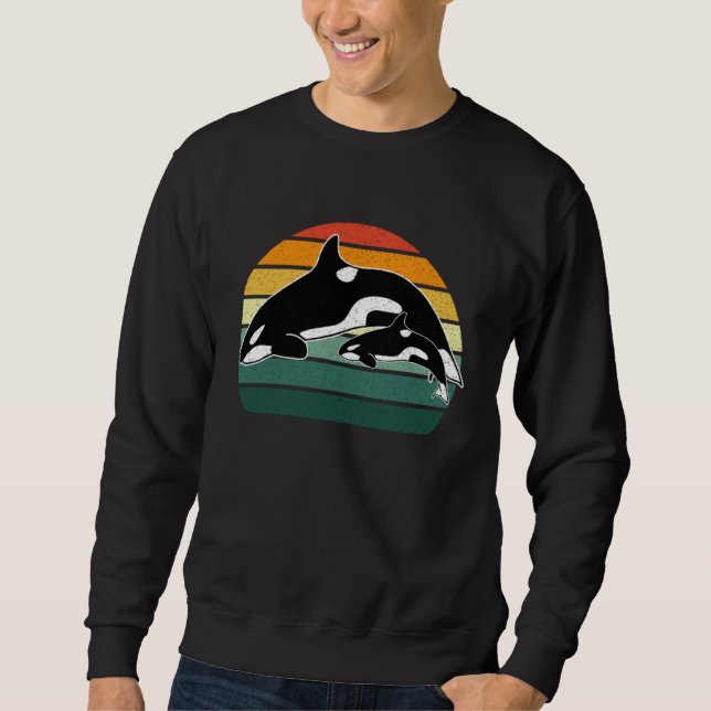 Moletom Baleia Orca Mar Retro Animal (Frente)