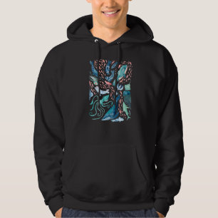 Moletom Baleias Árcticas de Aquarela Peixes Beluga Narwhal