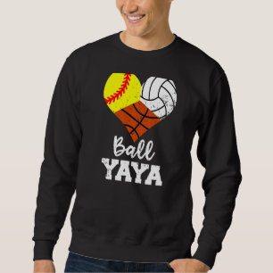 Moletom Ball Yaya Heart Softball Basball Ya