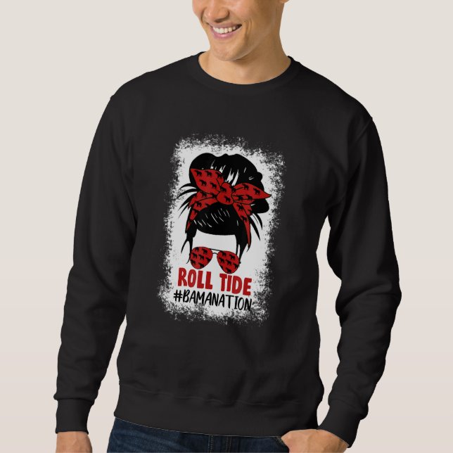 Moletom Bamanation Roll Tide Alabama Messy Bun Hair Graphi (Frente)
