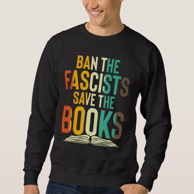 Moletom Ban The Fascists Save The Books  Book  Worm Nerd 1 (Frente)