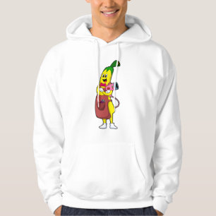 Moletom Banana como cabeleireiro com secador de cabelo