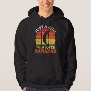 Moletom Banana Fruta Vintage Só Uma Garota Que Ama Bananas