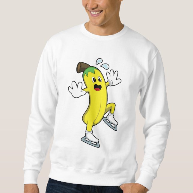 Moletom Banana na patinação no gelo com skates de gelo.PNG (Frente)