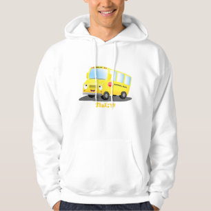Moletom Banda branca e feliz de ônibus escolar amarelo