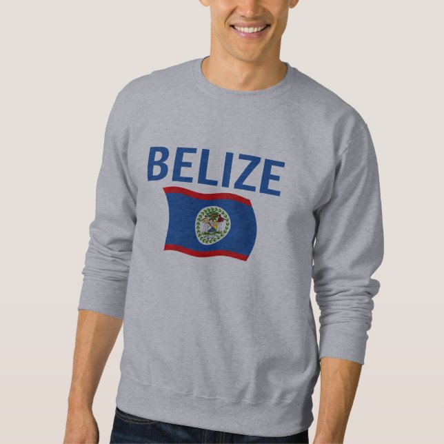 Moletom Bandeira 1 de Belize (ondulada) (Frente)