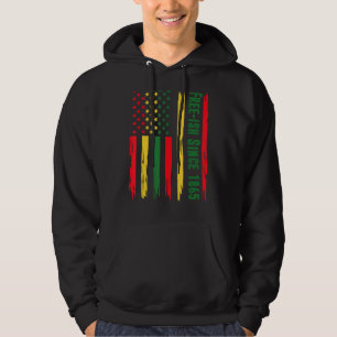 Moletom Bandeira Africana Americana Livre Desde 1865 Áfric
