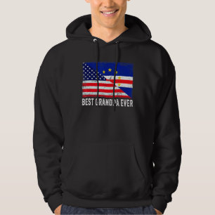 Moletom Bandeira Americana Cabo Verde Melhor Avô Ever Fa