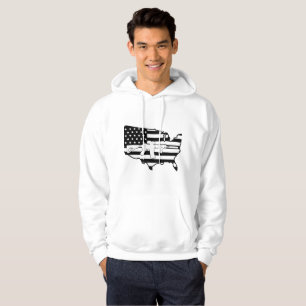 Moletom Bandeira americana com o hoodie da arma da AR