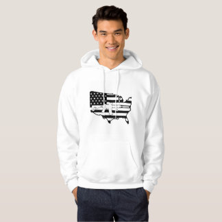 Moletom Bandeira americana com o hoodie da arma da AR