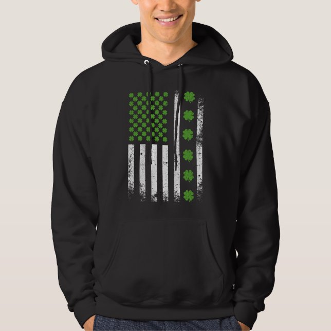 Moletom Bandeira americana com shamrocks Men (Frente)