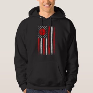 Moletom Bandeira Americana de Basquetebol Vintage Pai Mãe