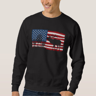 Moletom Bandeira Americana dos EUA Caça de Cogumelo Morel 