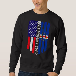 Moletom Bandeira Americana e Cabo Verde Melhor Mamãe Ever