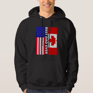 Moletom Bandeira Americana e Canadá Melhor Pai Em 4º De J