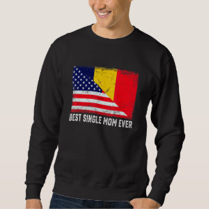 Moletom Bandeira Americana e Chade Melhor Solteiro Mãe Alg