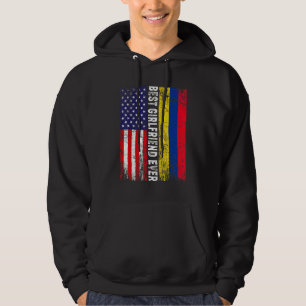 Moletom Bandeira Americana e Colômbia - Melhor Namorada