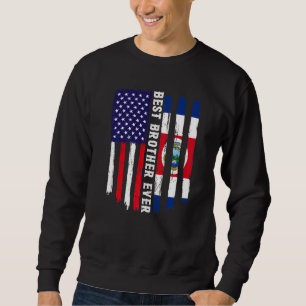 Moletom Bandeira Americana e Costa Rica Melhor Irmão De Se